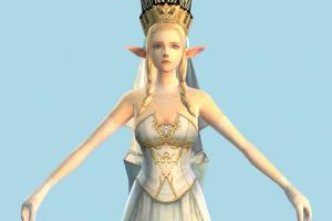 Elf Queen elf, bride, girl, queen, princess, female, woman, people, human, character, cartoon